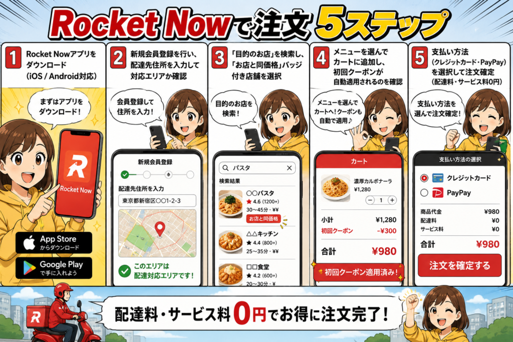 ロケットナウで注文