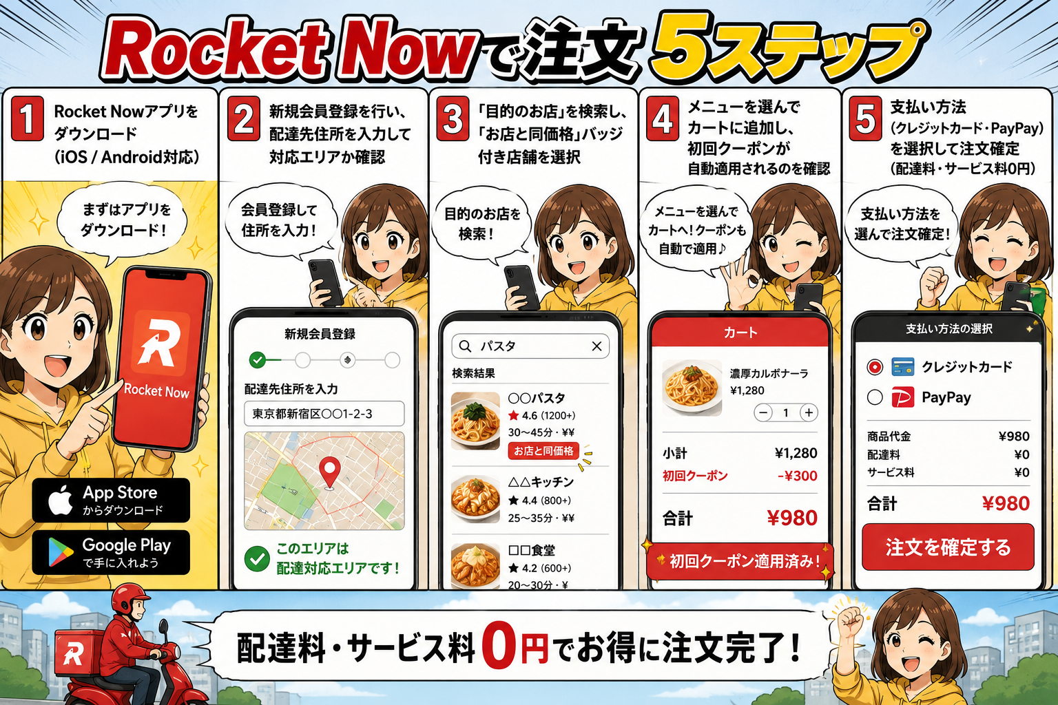 ロケットナウで注文