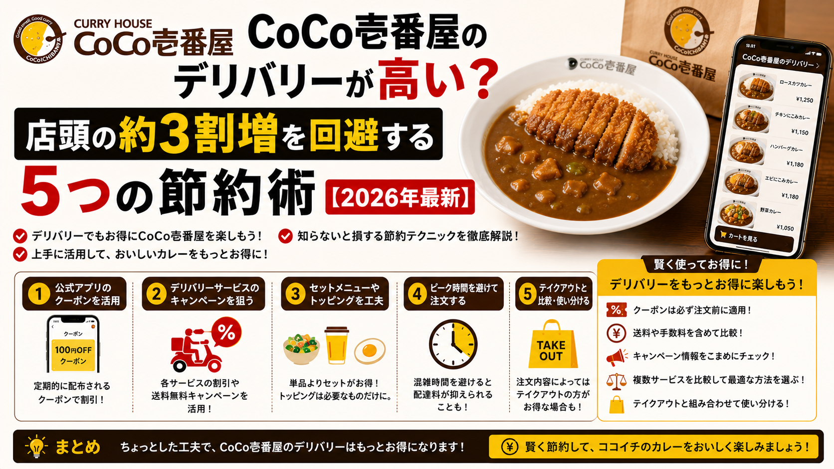 CoCo壱番屋のデリバリーが高い？