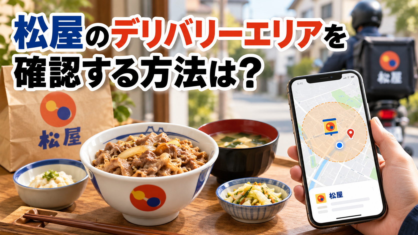 松屋のデリバリーエリアを確認する方法は？